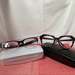 Lot of 2 Grey & Black Prescription Eyeglass Frames